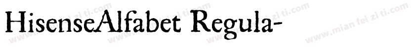 HisenseAlfabet Regula字体转换